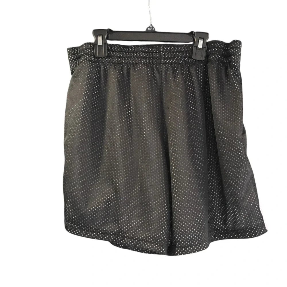 Danskin Youth Basketball Soccer Shorts Breathable Mesh Black Pink Sz Large 12/14